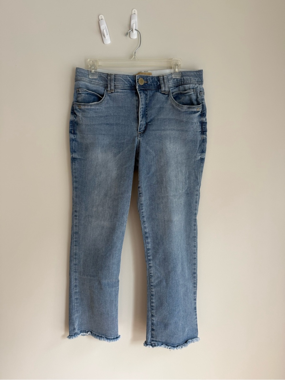 Democracy Light Blue Cropped Straight Jeans